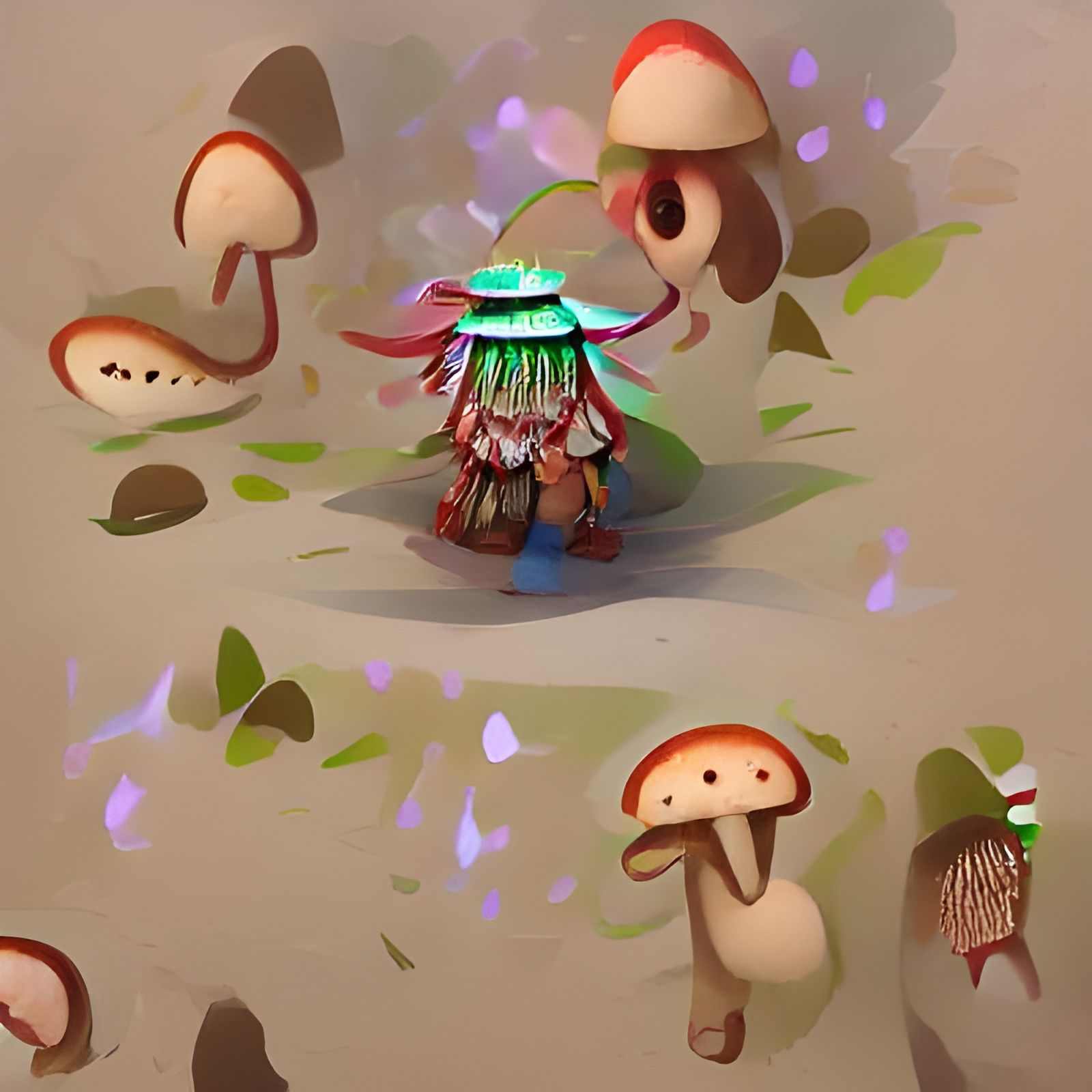 Mushroom Shaman in Enchanted Forest