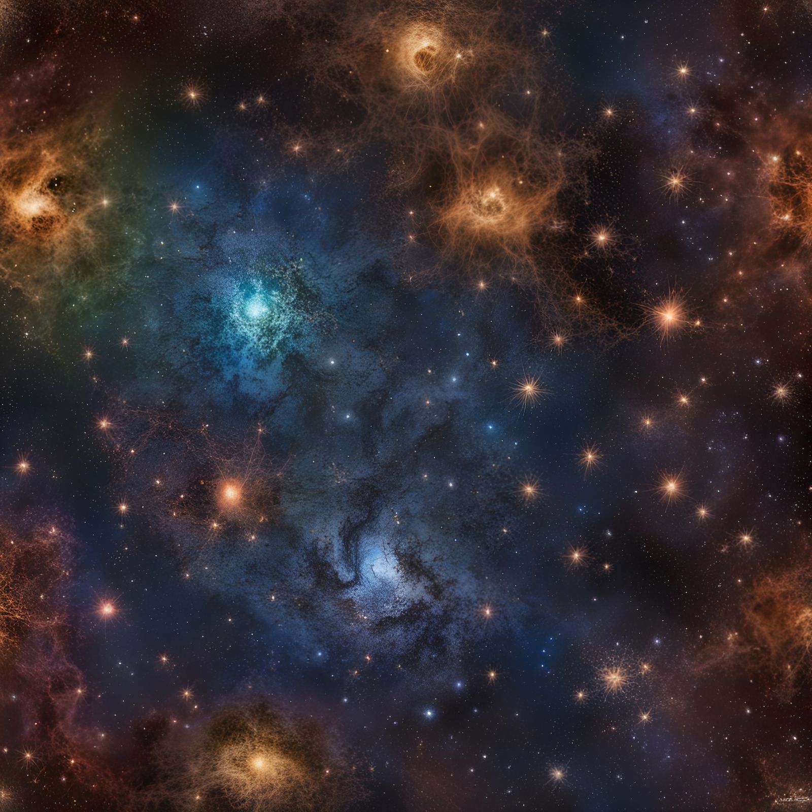 Cosmic Star Map with Names in 3D