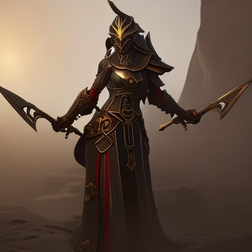 Cyborg Skeleton Knight in Dark Fantasy Art