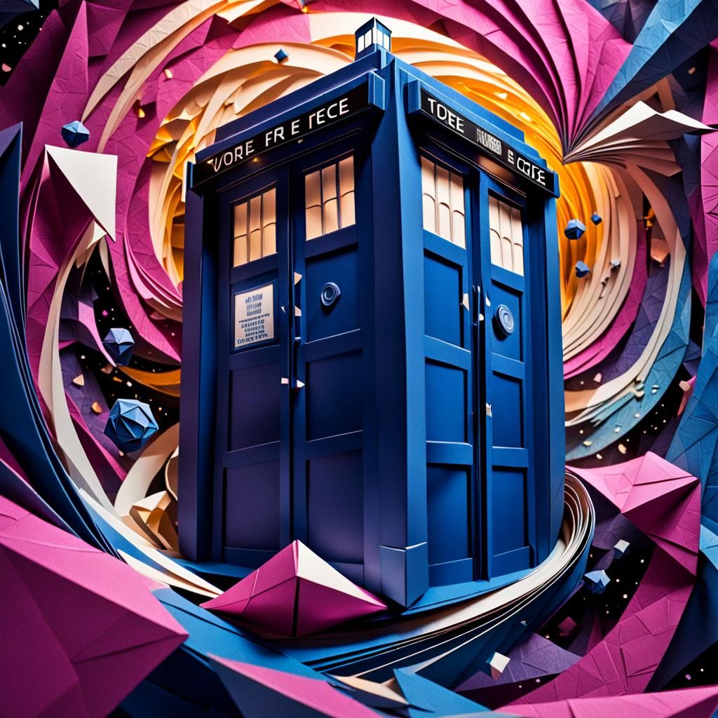 Surreal Cubist Vision of the TARDIS in Chaos Space