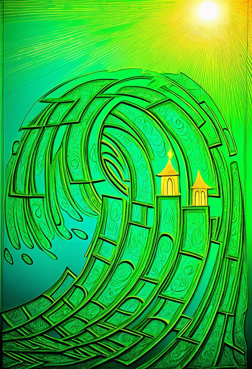 Crystal Castle in Iridescent Mist: A Sublime Fantasy Realm