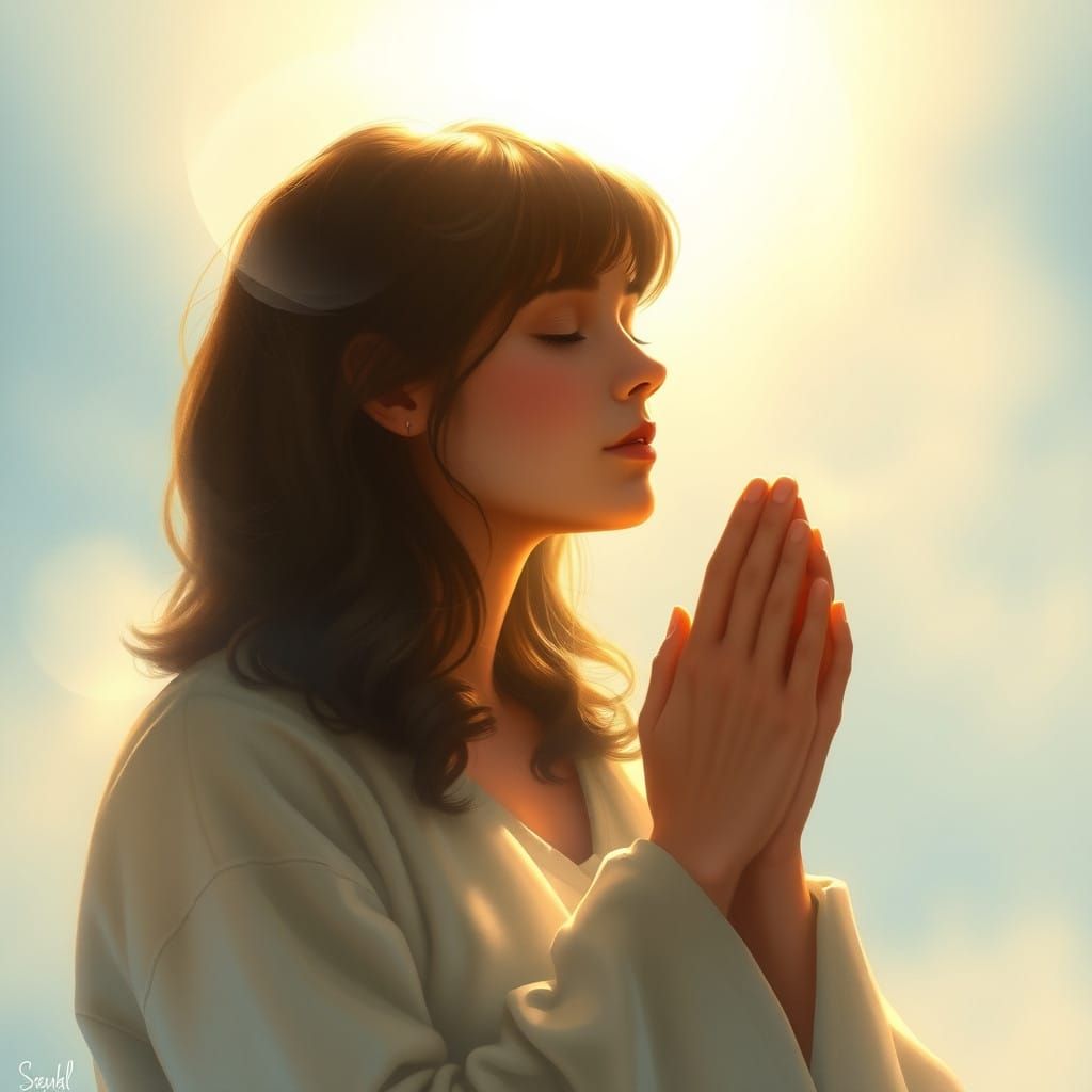 A Devout Soul in Golden Light