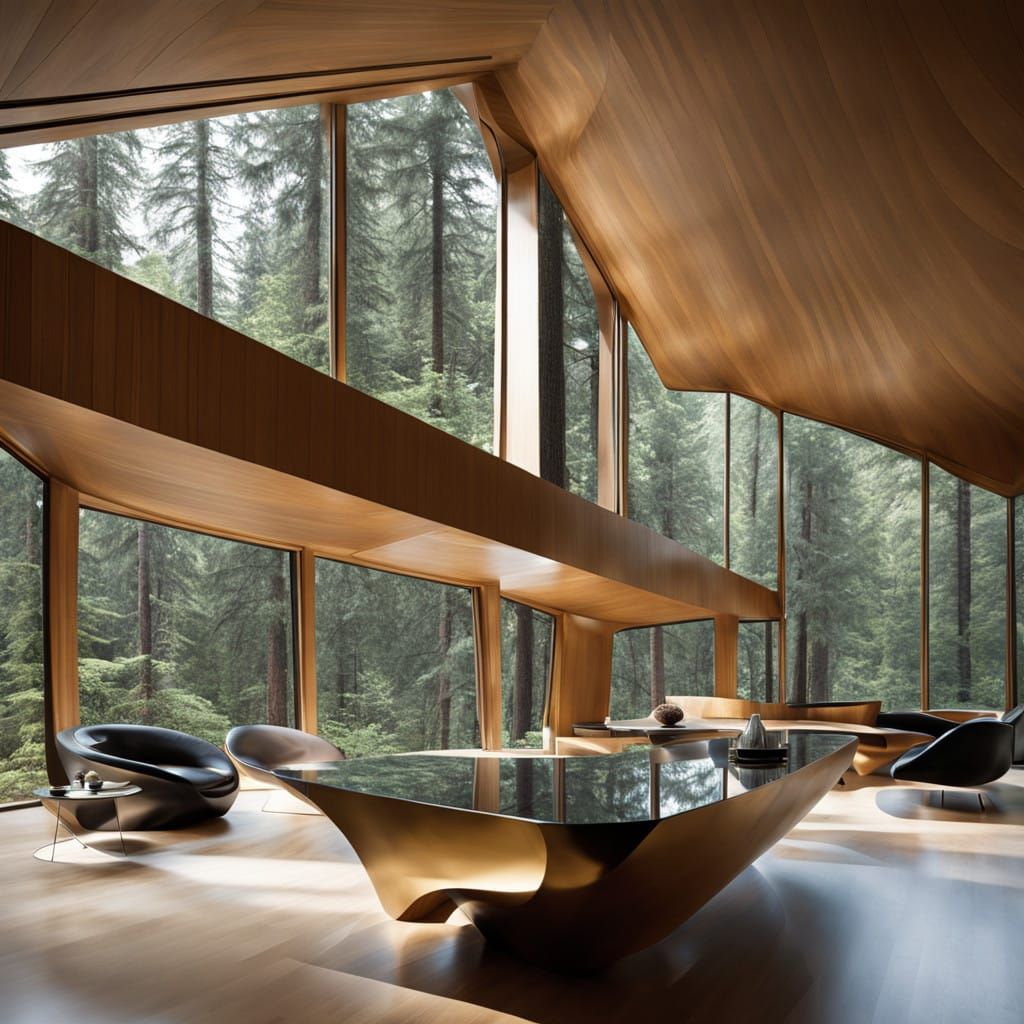 Retro-Futuristic Forest House in Alaska