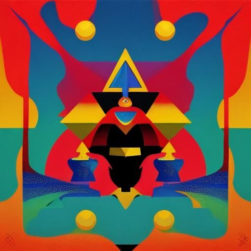 Jafar in Geometric Pop Art Style