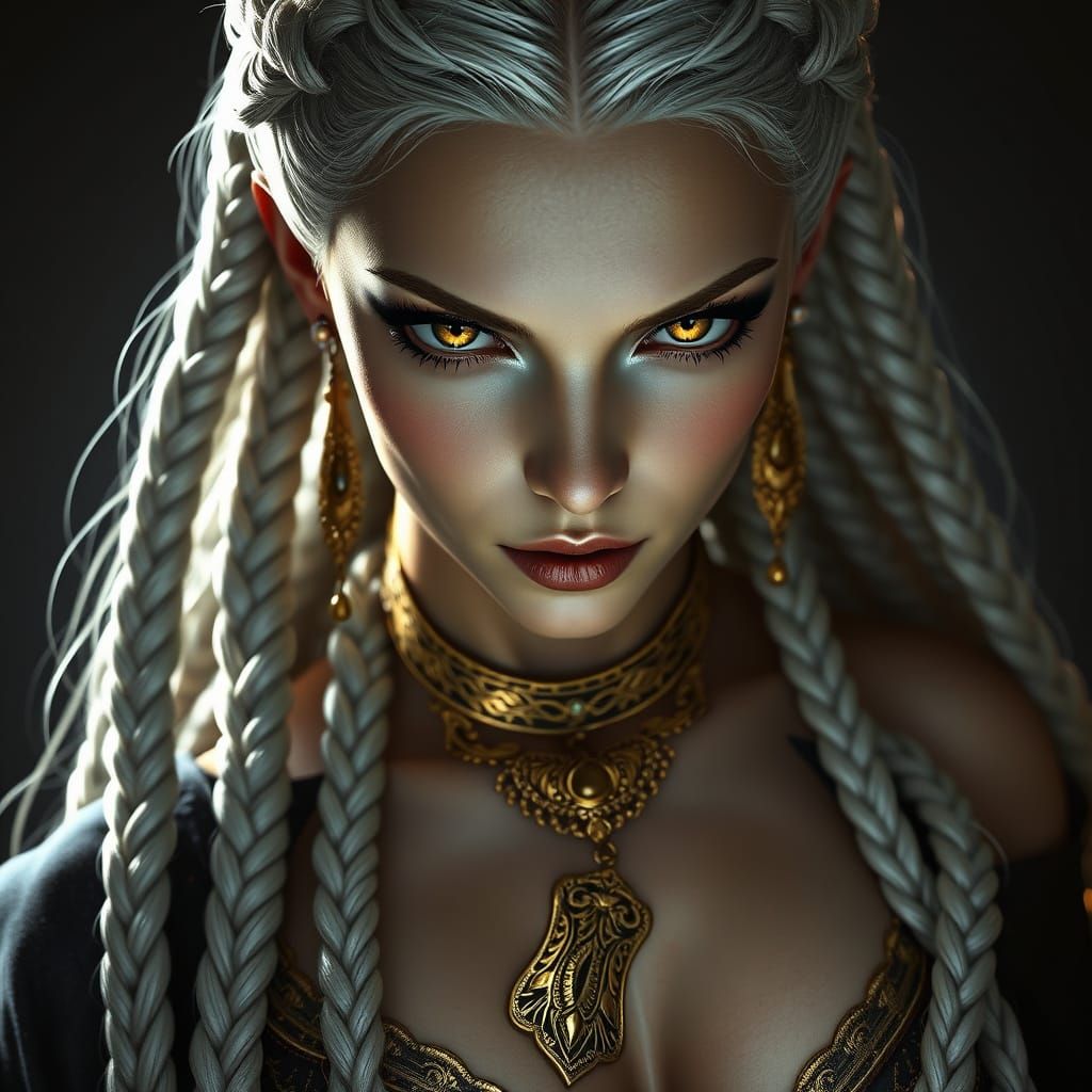 Golden Goddess in Mystic Darkness