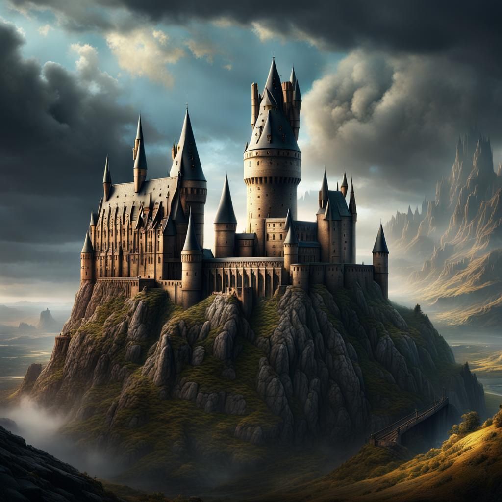 Epic Hogwarts Digital Matte Painting