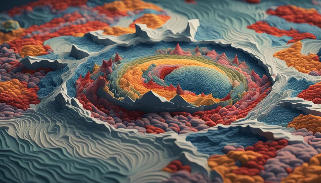 Creation Unfolds in Real Time with Surreal Collage Technique...