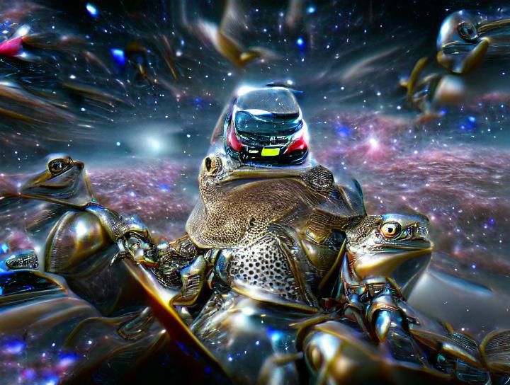 Knight in Robot Car Battles Toad in Space