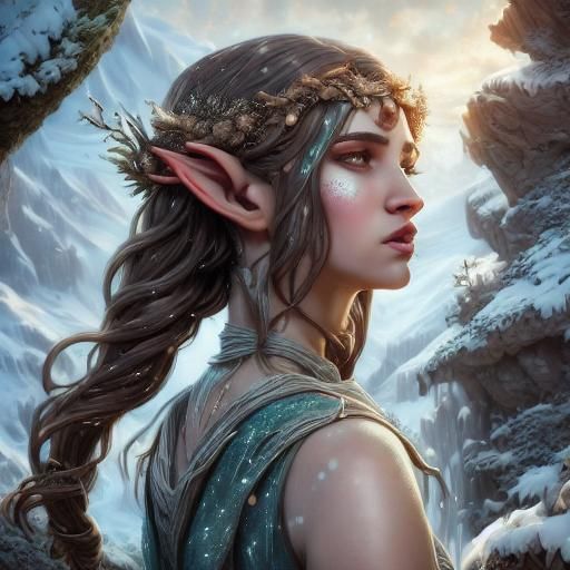 Stunning Elf Portrait with Volumetric Lighting