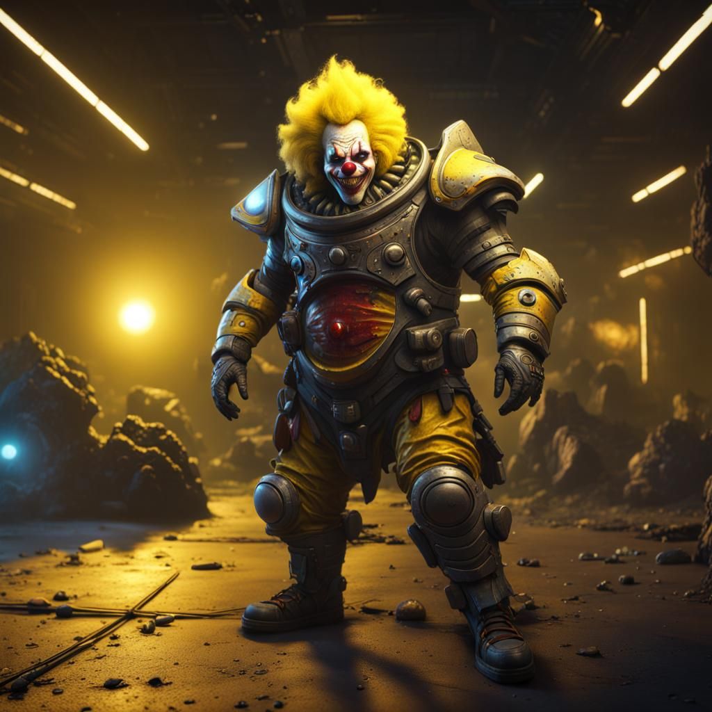 Evil Space Clown Warrior on Alien Planet
