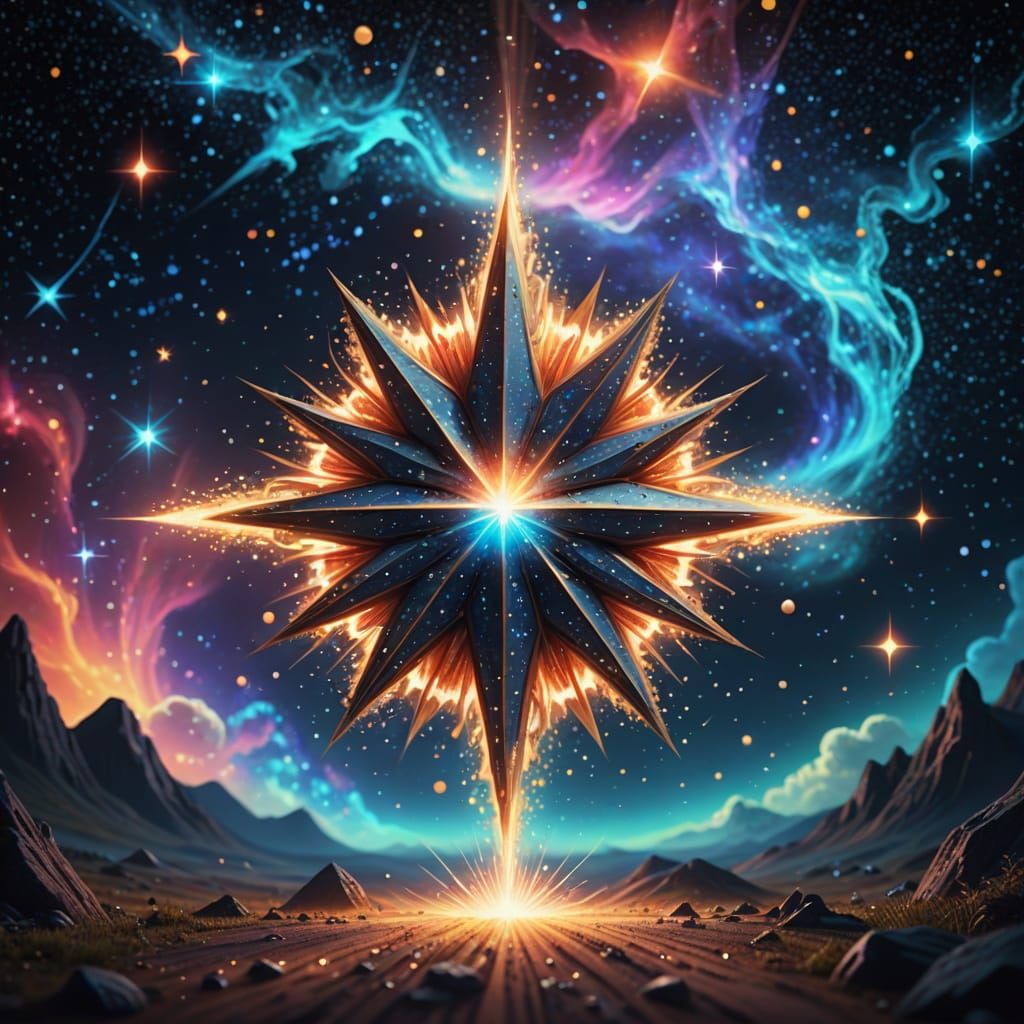 Star Turns into Story: Surreal Dreamlike Illustration