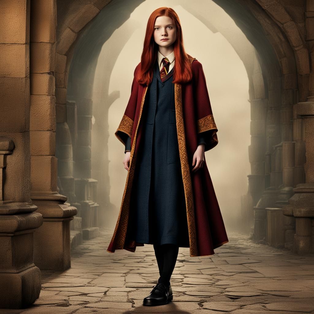 Ginny Weasley in Gryffindor Robes, Full Length