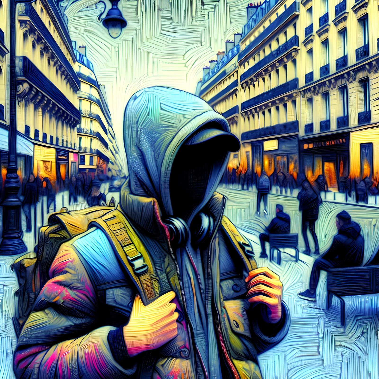 Futuristic Hip Hop in Art Deco Style