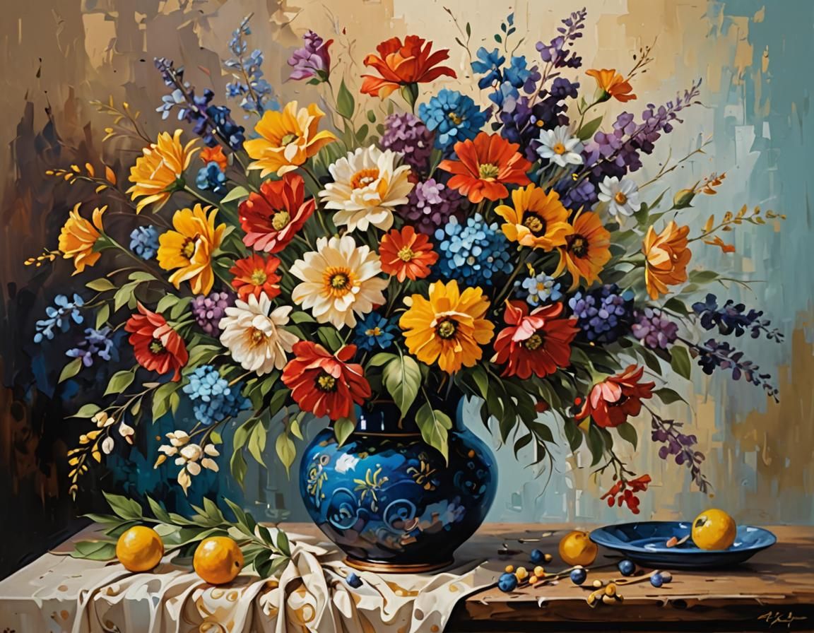 Stunning Oil Painting with Exquisite Brushwork