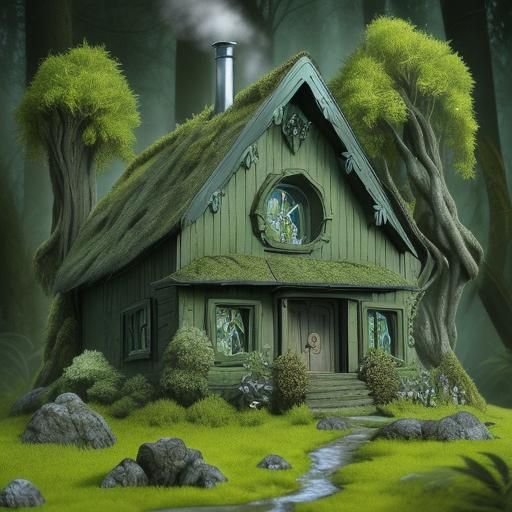 Mossy Nordic House in Detailed 3D Animation