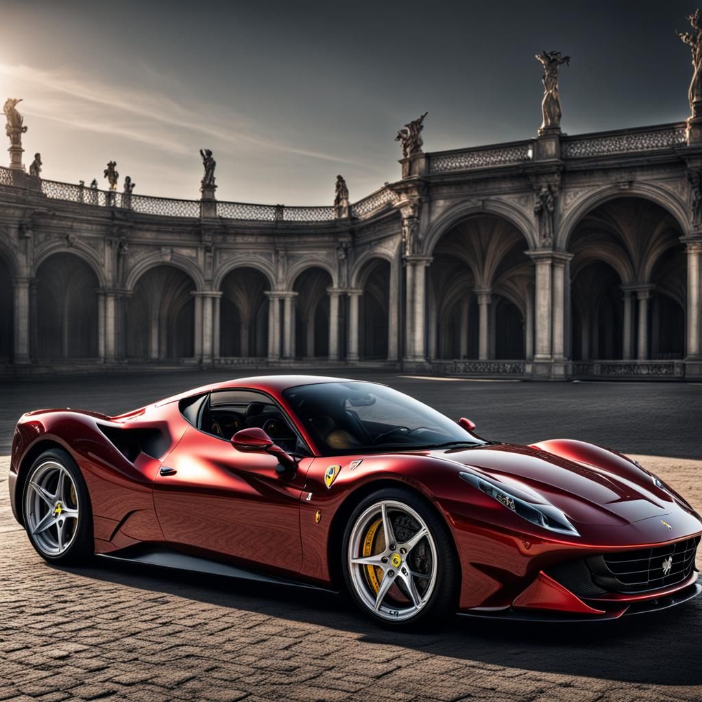 Hyperrealistic Ferrari Monza in Cinematic Composition