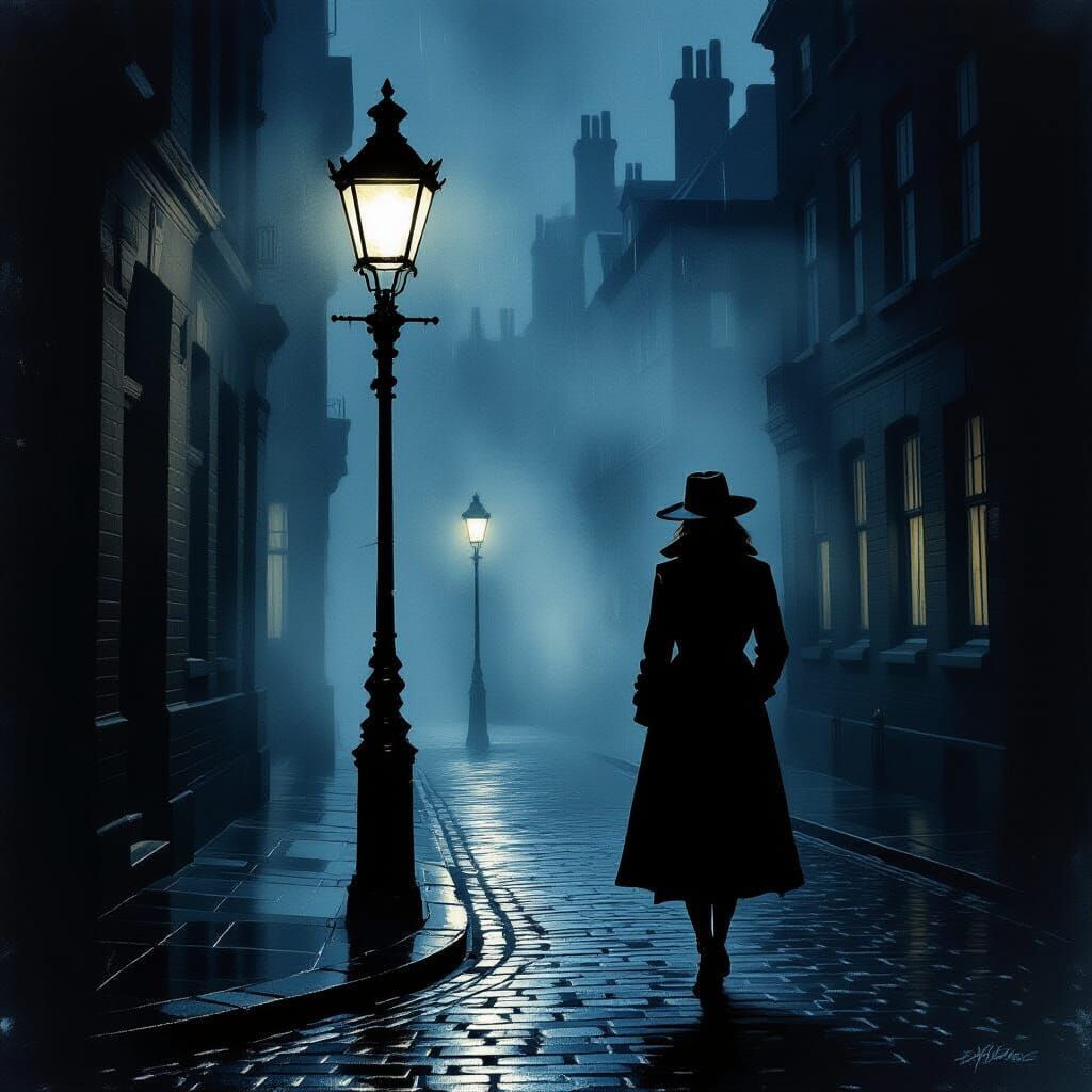 Foggy Victorian Detective in Gaslight