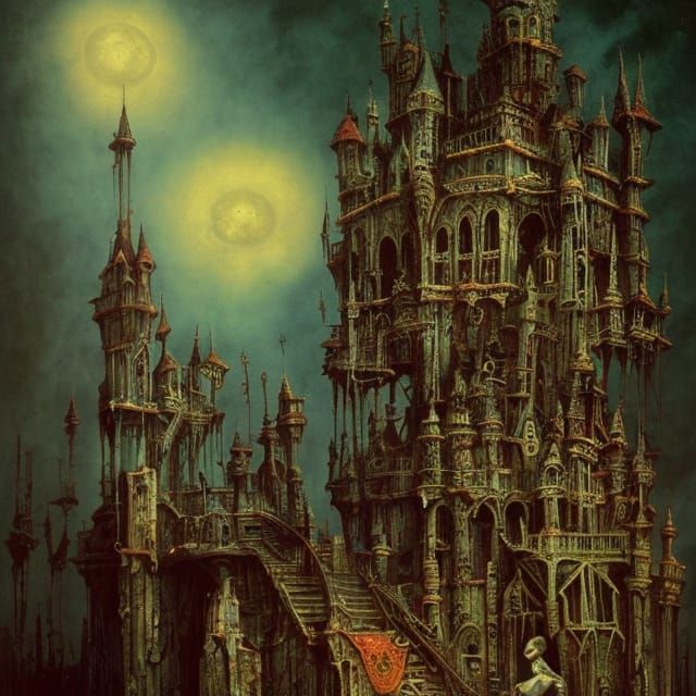 Surreal Steampunk Nightmare Castle