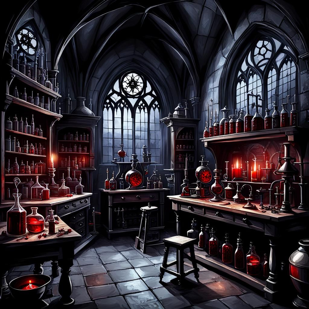 Gothic Alchemy Vampire Laboratory Scene