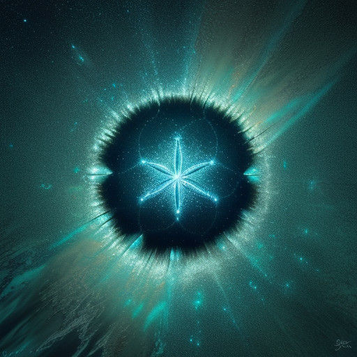 Surreal Bioluminescent Sand Dollar Emanates Ethereal Glow