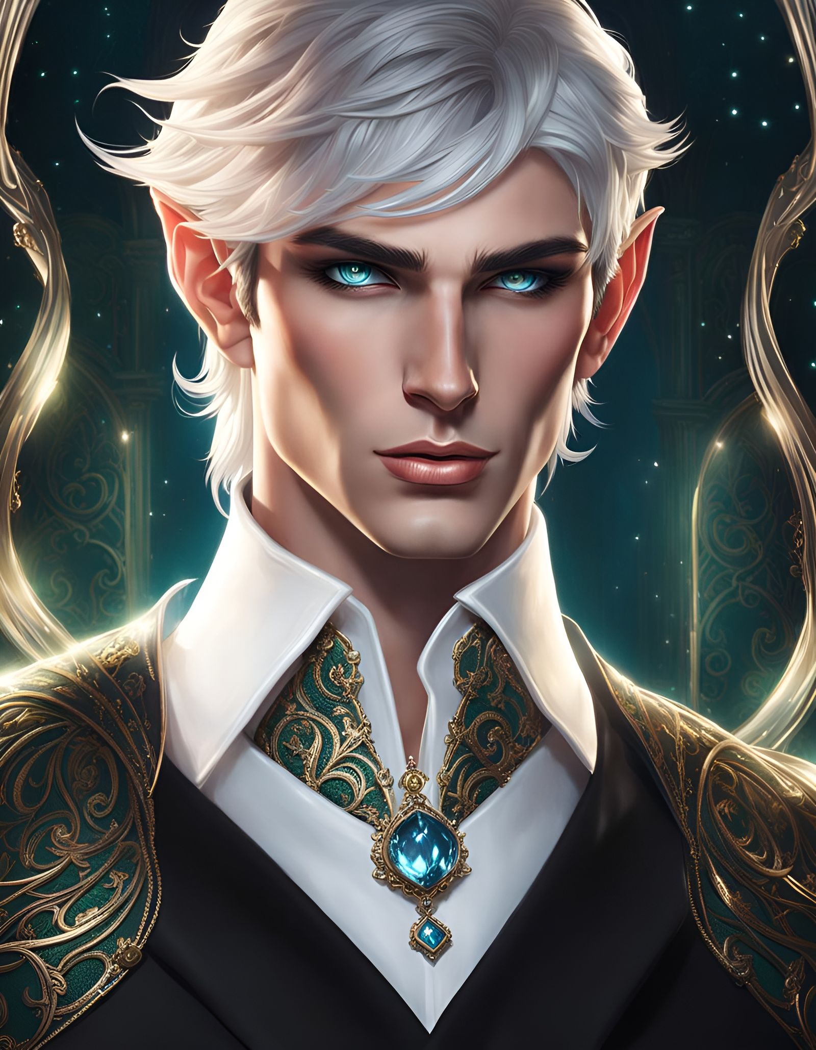 Elf Portrait of Battlemage