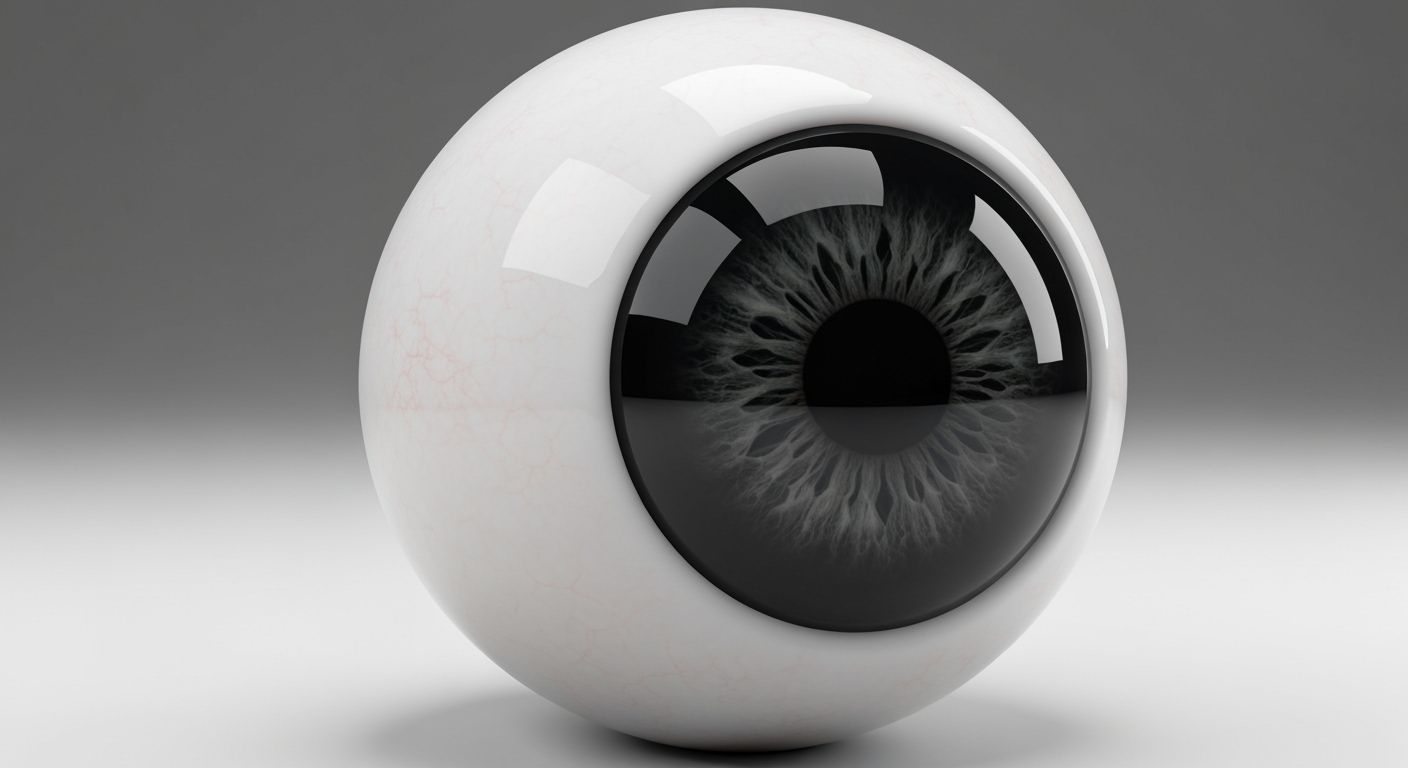 Hyperrealistic 3D Render of a Black Eyeball