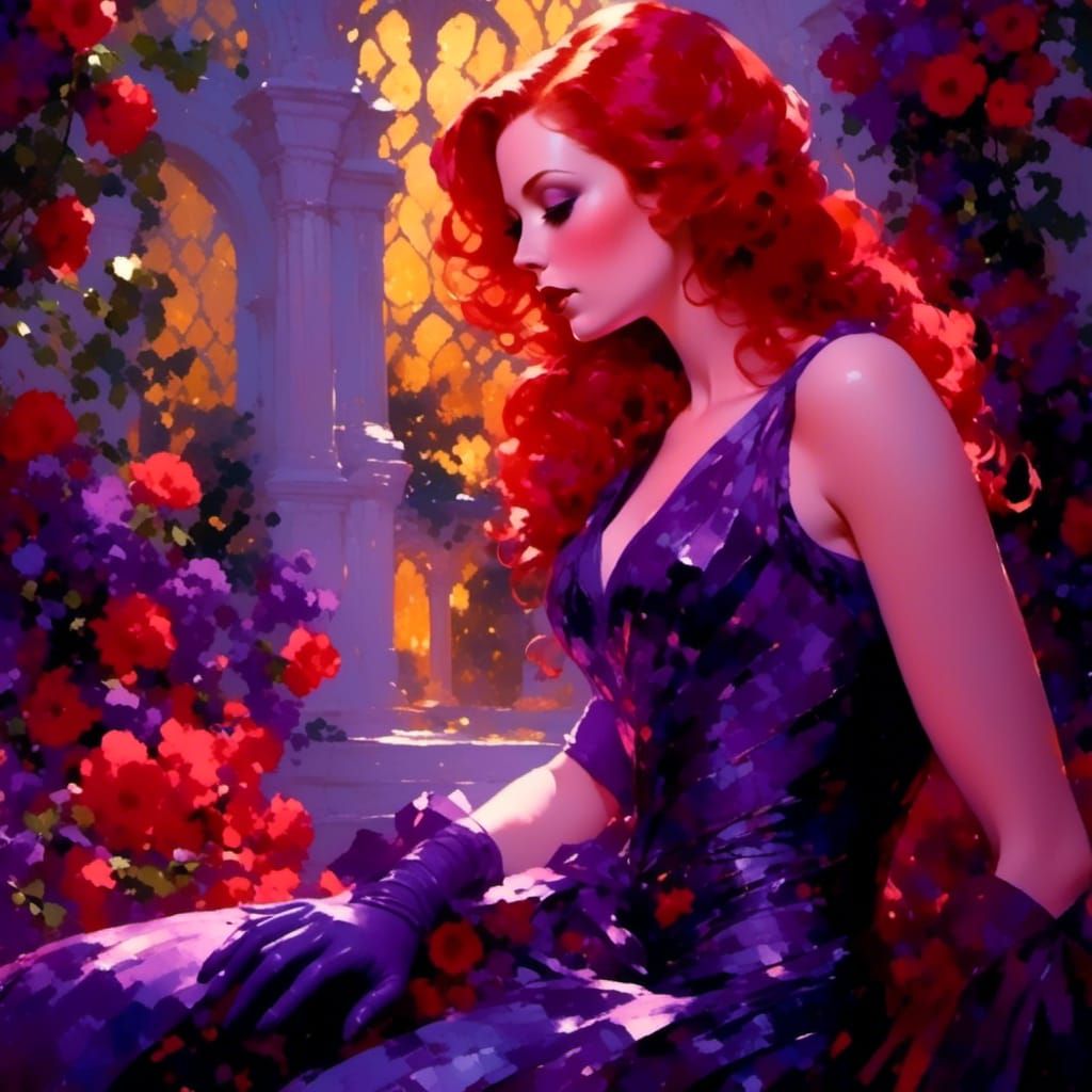 Jessica Rabbit in a Luminous Painting