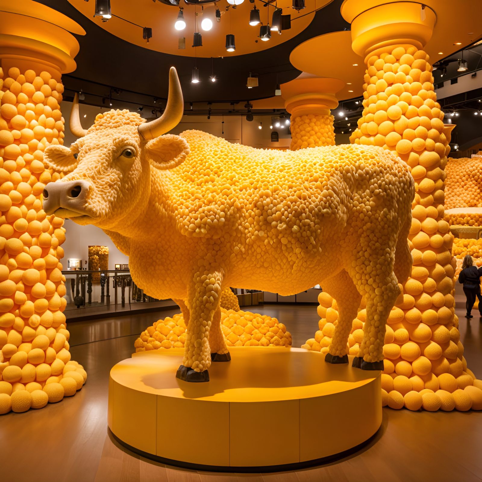 Cheddar cheese puffs cow  ; )))