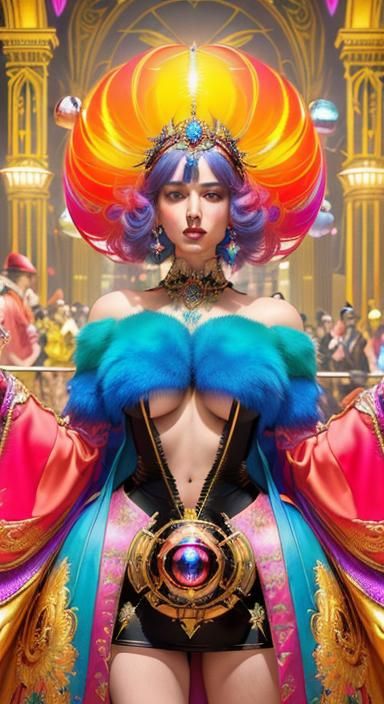 Cyberpunk Aristocrat in Extravagant Futuristic Garment