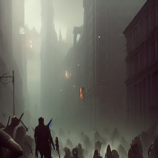 8K Zombie Apocalypse: Dark Fantasy Concept Art