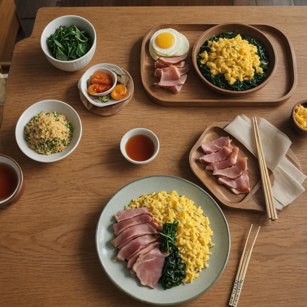 Japanese Breakfast Tray in Jewel Tones