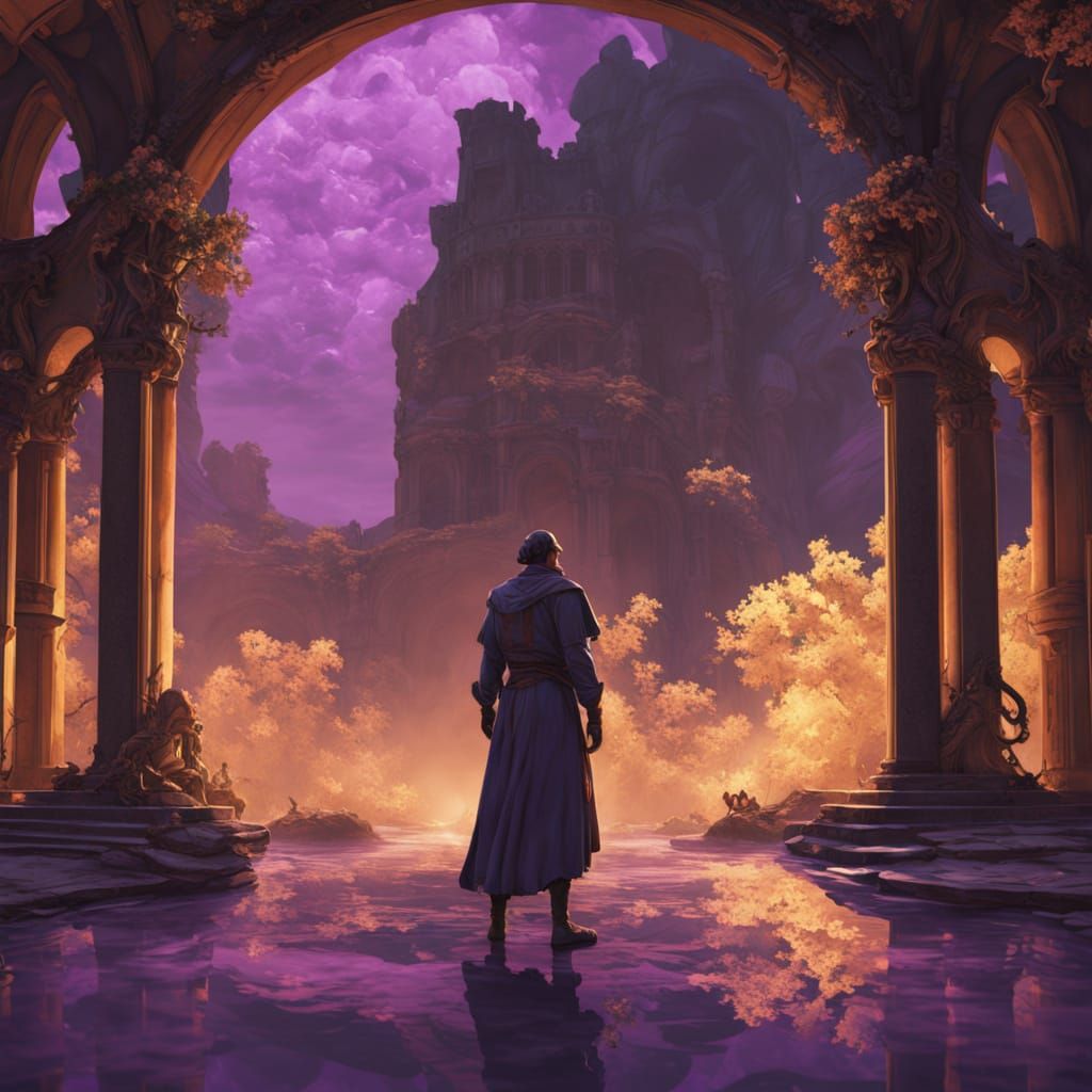 Floating Island Dark Fantasy Concept Art