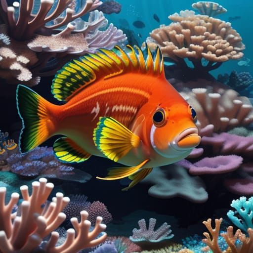 Cat's Coral Reef Ride: A Pixar-Ghibli Adventure