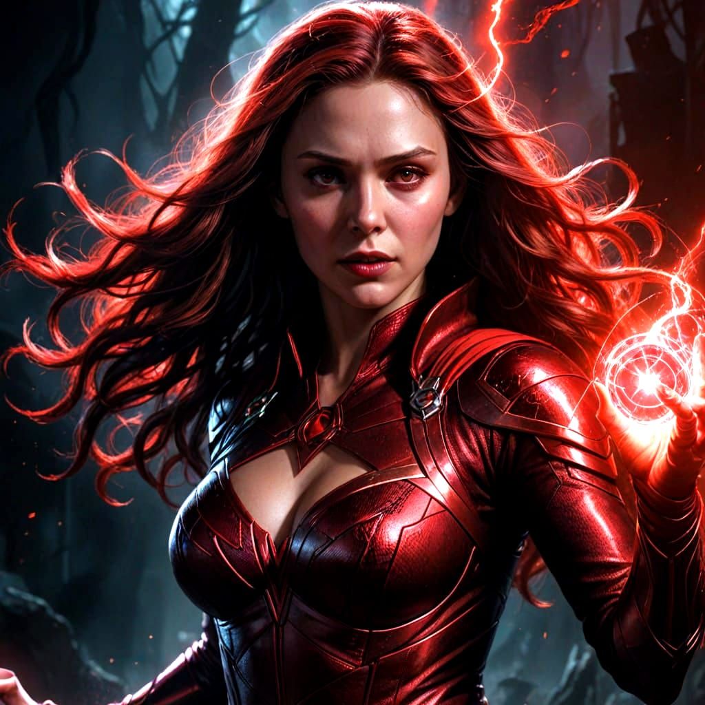 Scarlet Witch Portrait: Chaos Magic Unleashed
