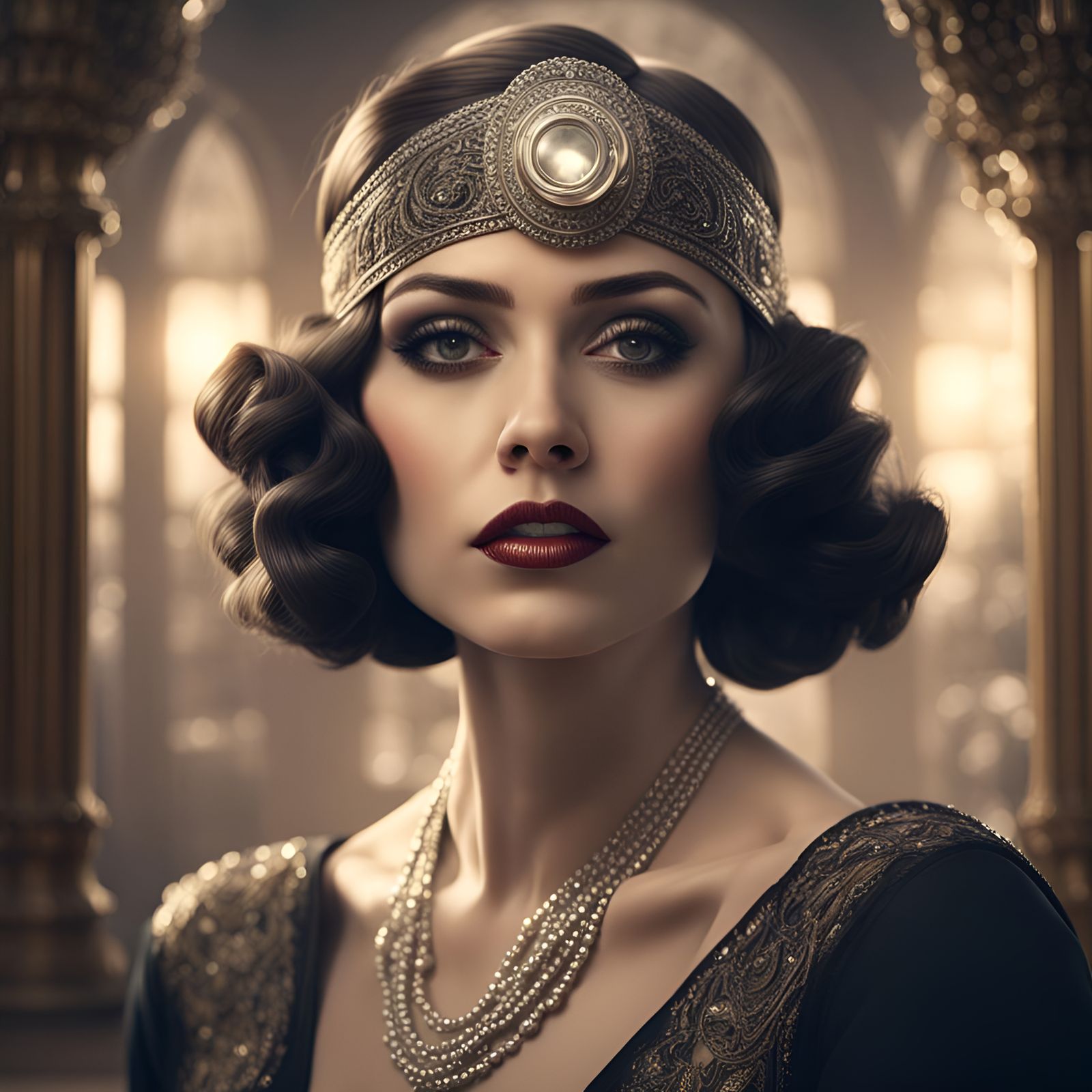 1920s Movie Star Portrait: Digital Matte Painting