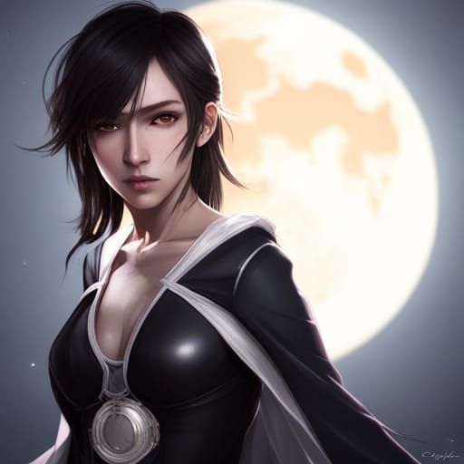 Rukia Lightning Portrait with Black Butterfly