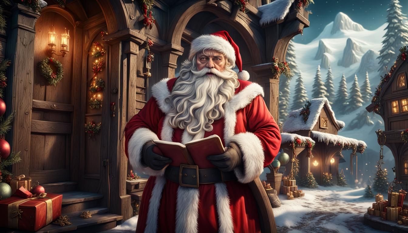 Santa Claus Role Play: Detailed Matte Painting