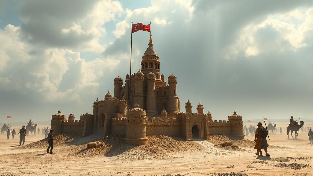 Epic Sandcastle Scene as Digital Matte Painting