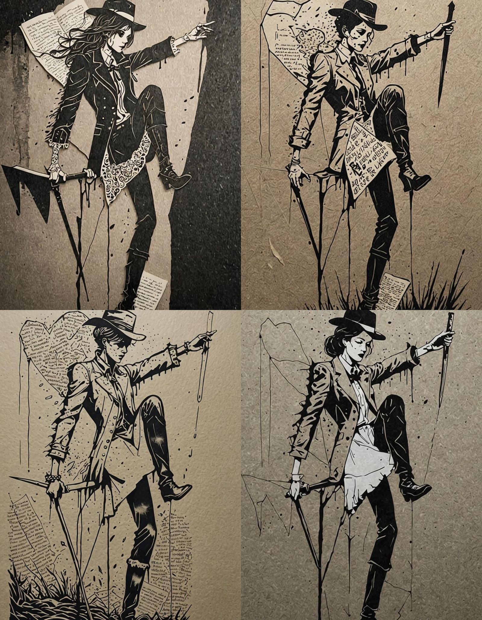 Surreal Papercut Landscape of Bleeding Thoughts