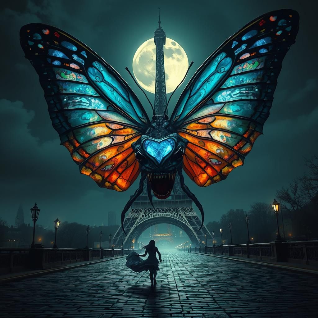 Predatory Butterfly Emerges Over Paris