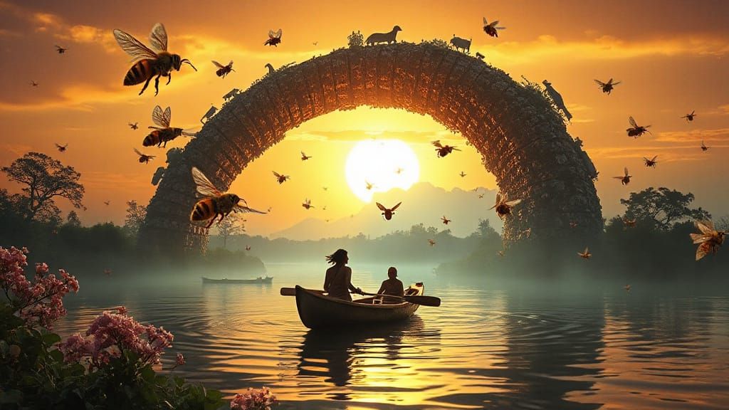 Mystical Amazon Journey in Spiral Sculpture