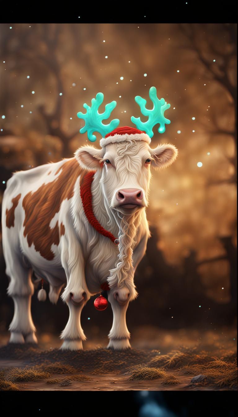 Christmas Cow Fantasy Concept Art