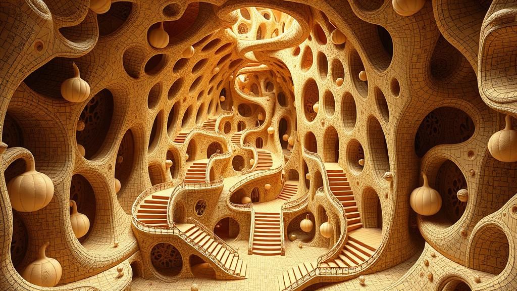 Gourd labyrinth by MC Escher