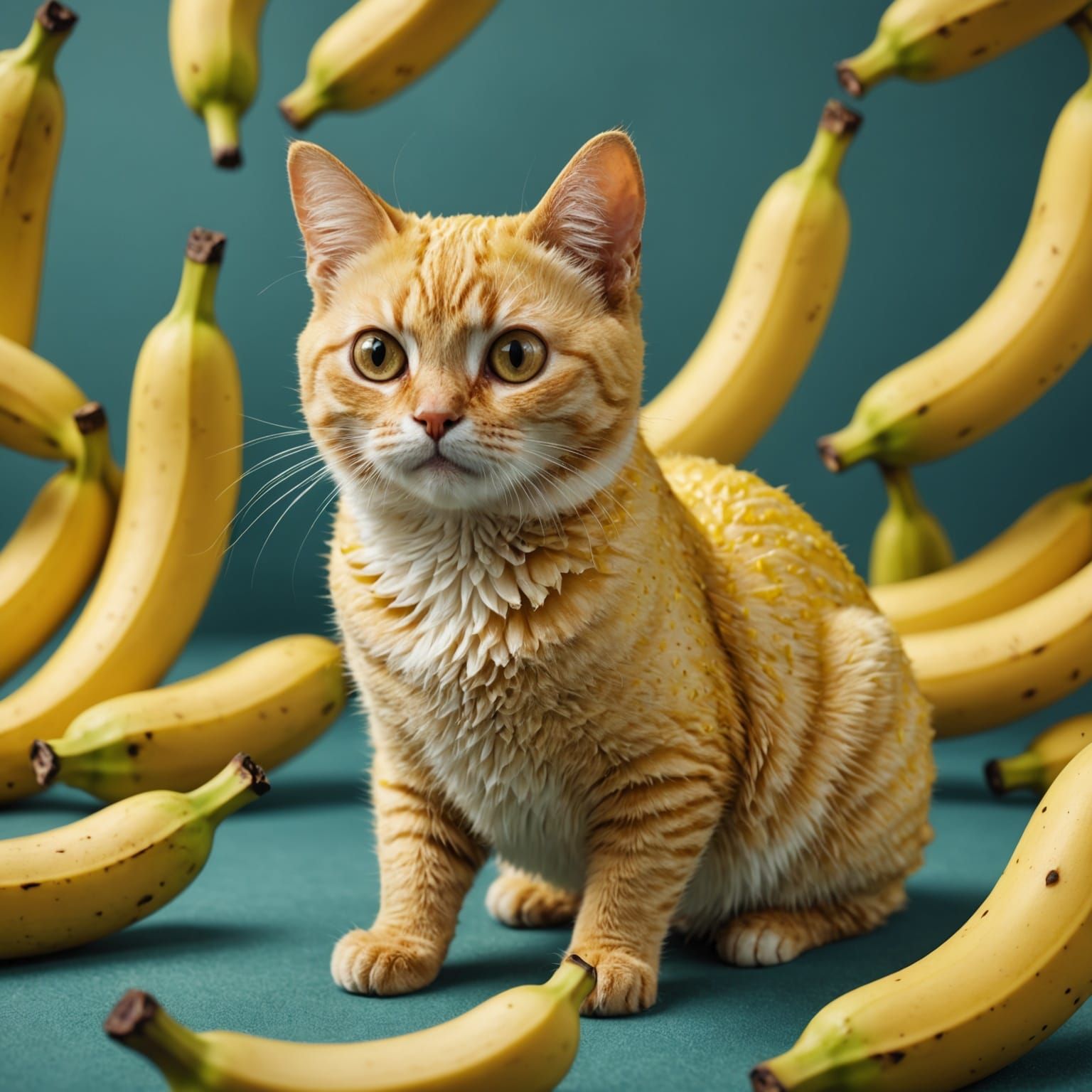 Banana Cat in Hyper Detailed Art