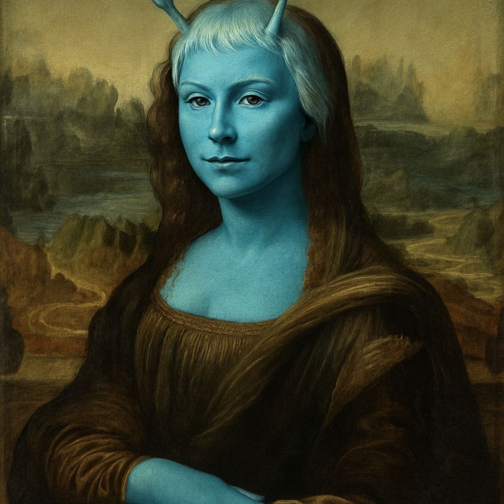 Andorian Woman as Mona Lisa, da Vinci Style