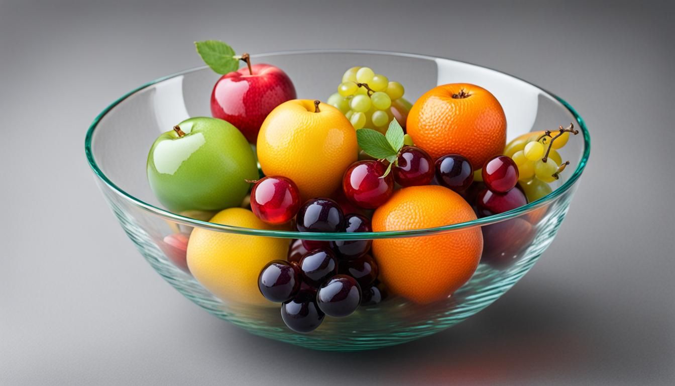 Vibrant Glass Fruit Still Life