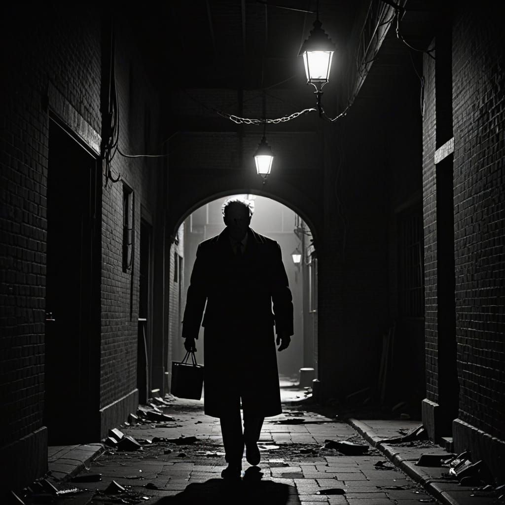 Black and white horror movie monster