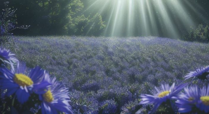 Psychedelic Summer Sunshine in Kinetic Pointillism