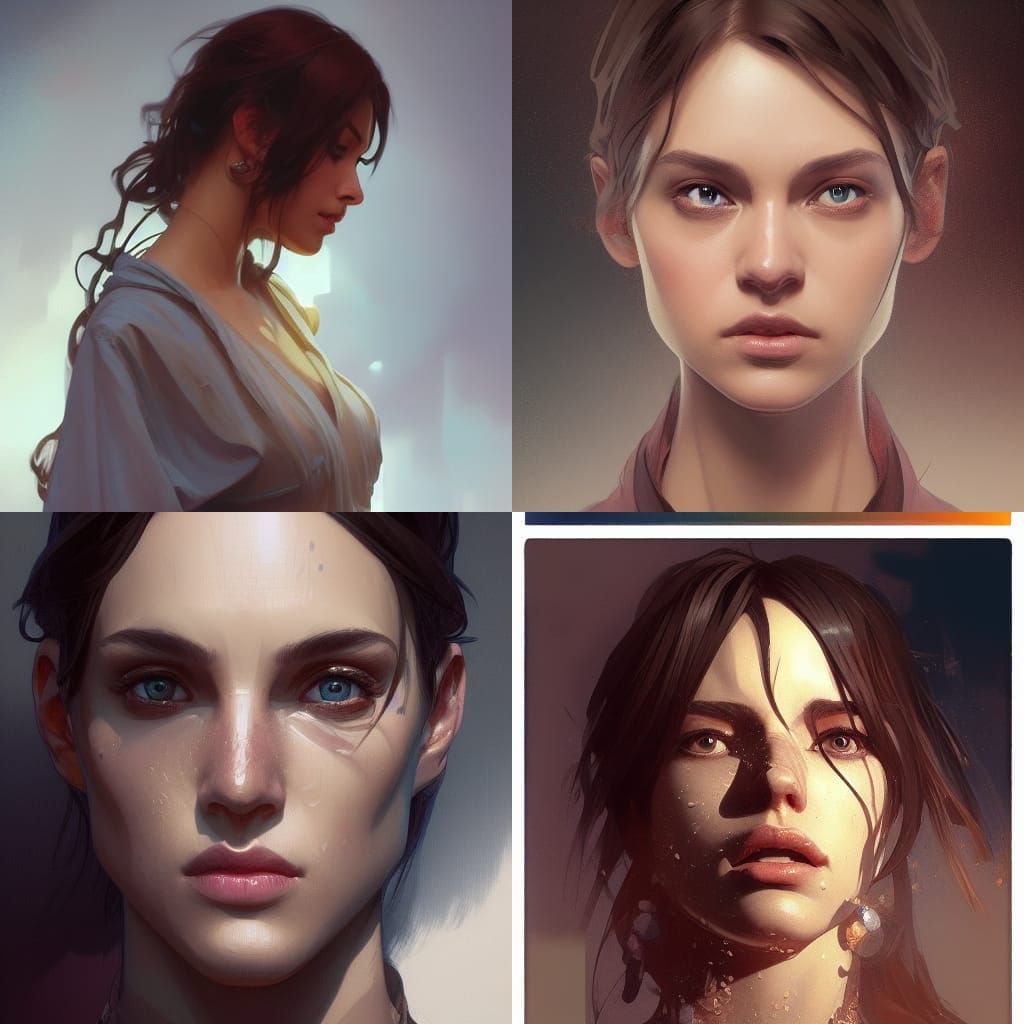 Detailed Portrait with Volumetric Lighting