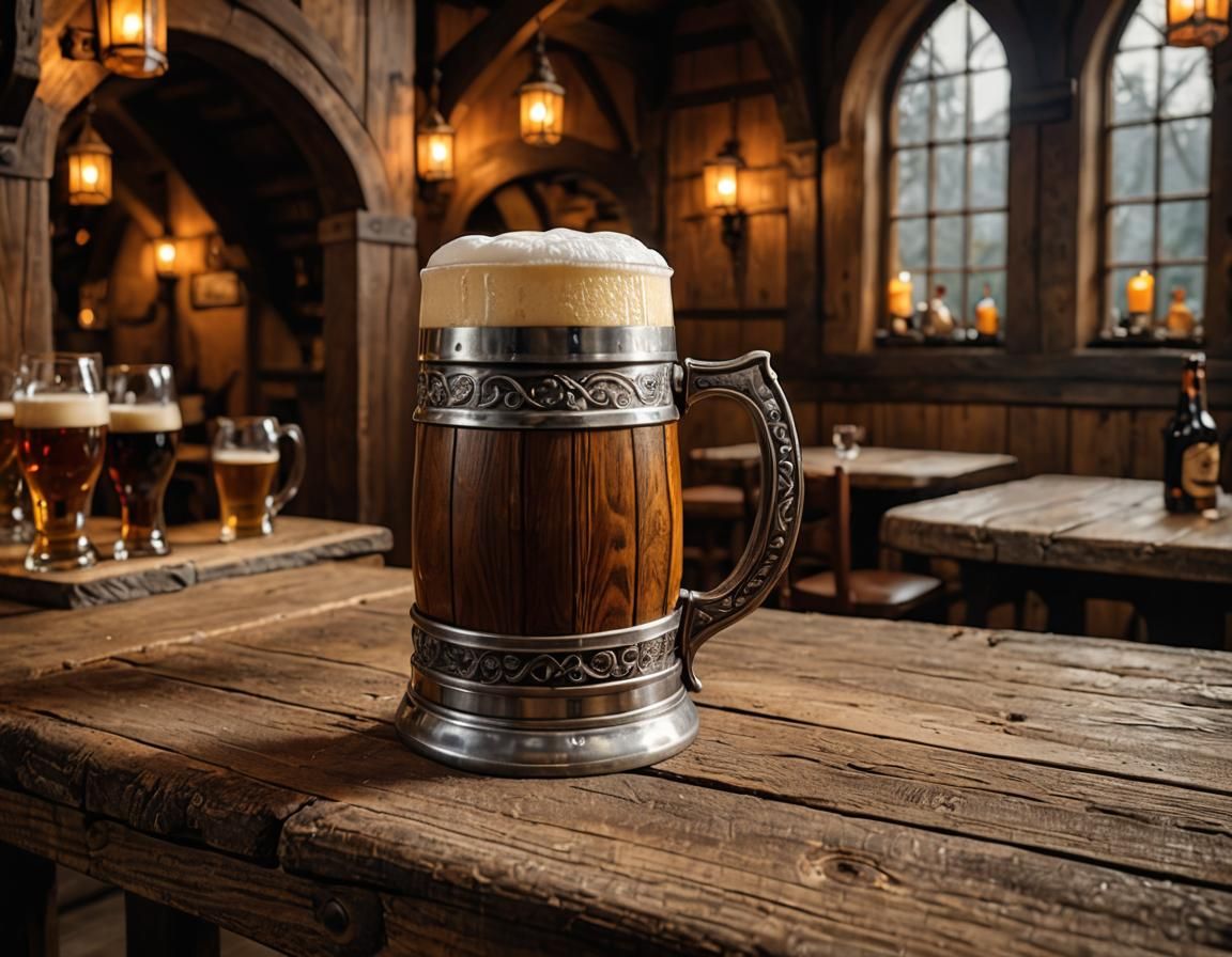 Medieval Tavern Beer Mug in RPG Style